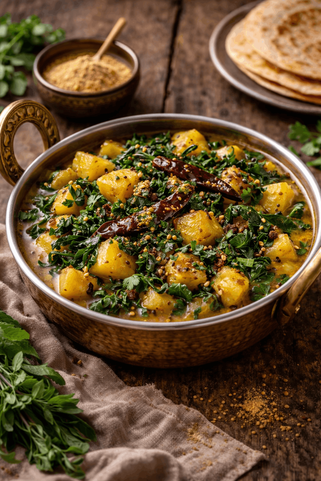 Aloo Methi with Hing